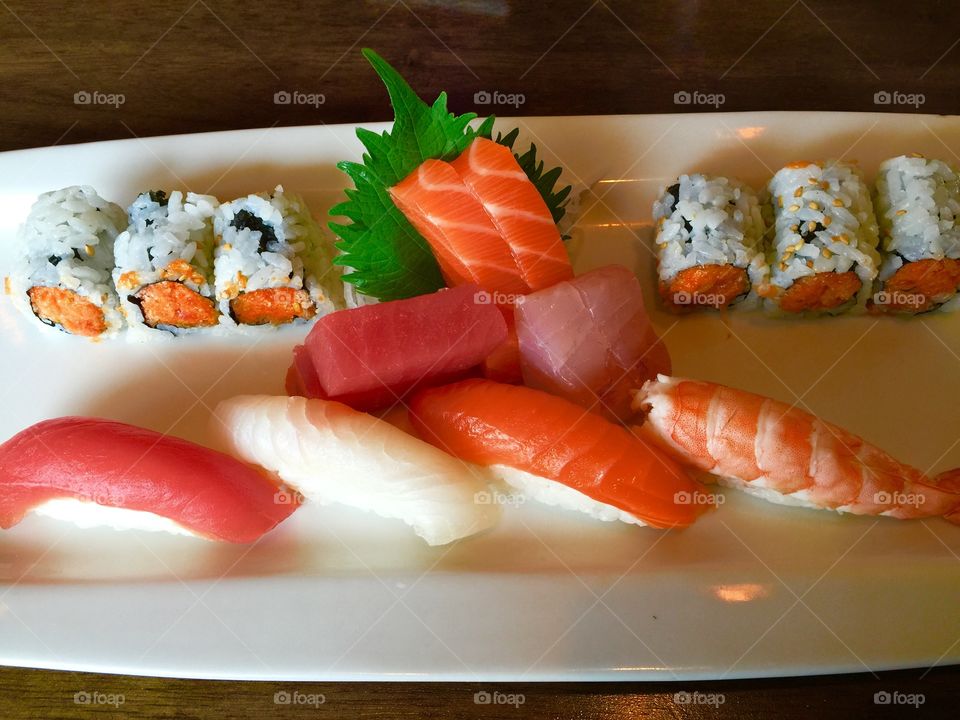 Sushi, Rice, Fish, Salmon, Food