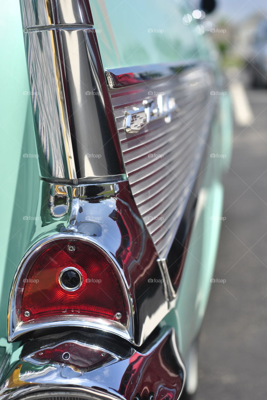 Bel-Air 1. tail light of a beautiful Bel-Air at a local car show