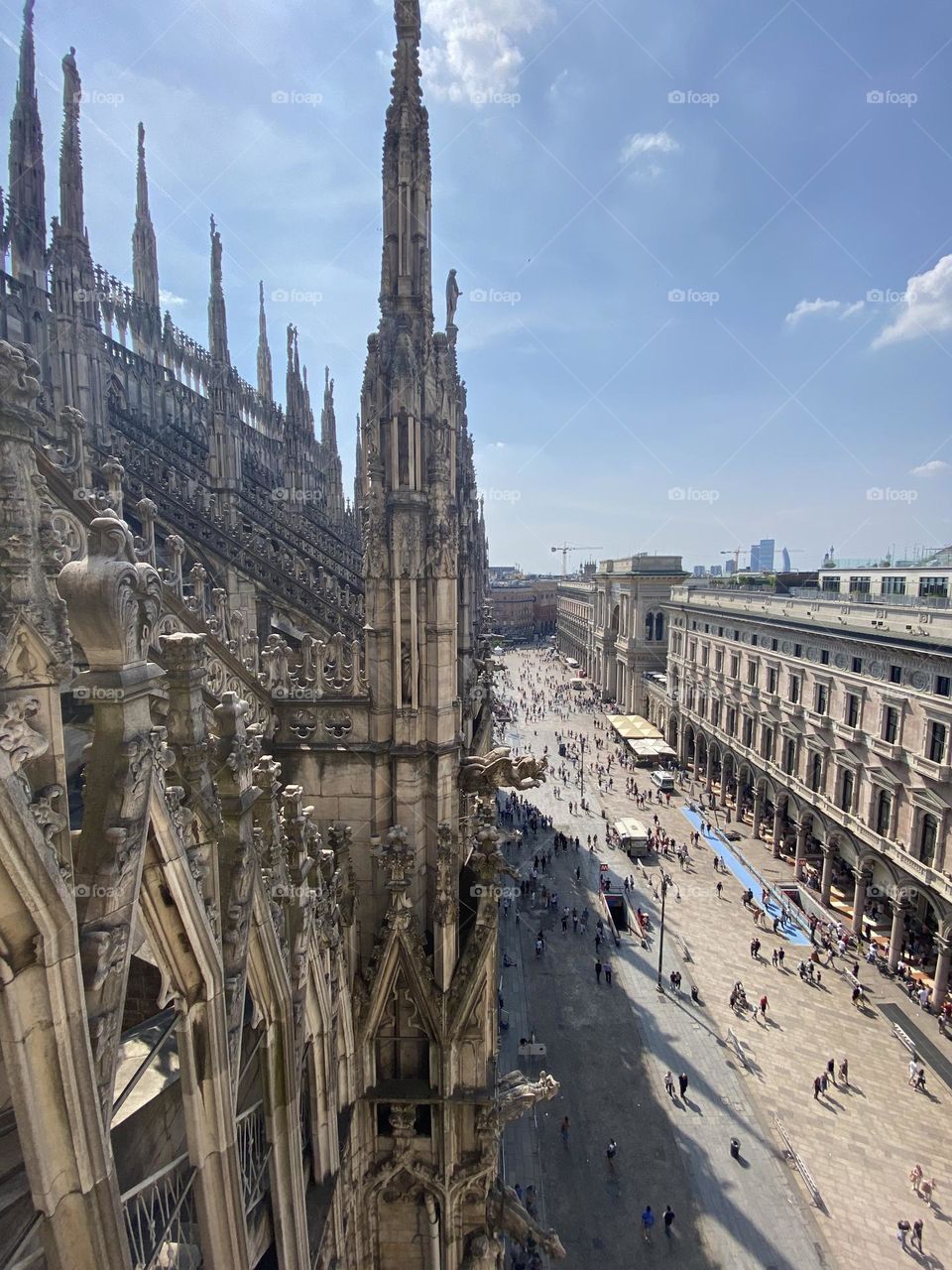 Looking Down from the Roof of the Duomo in Milan