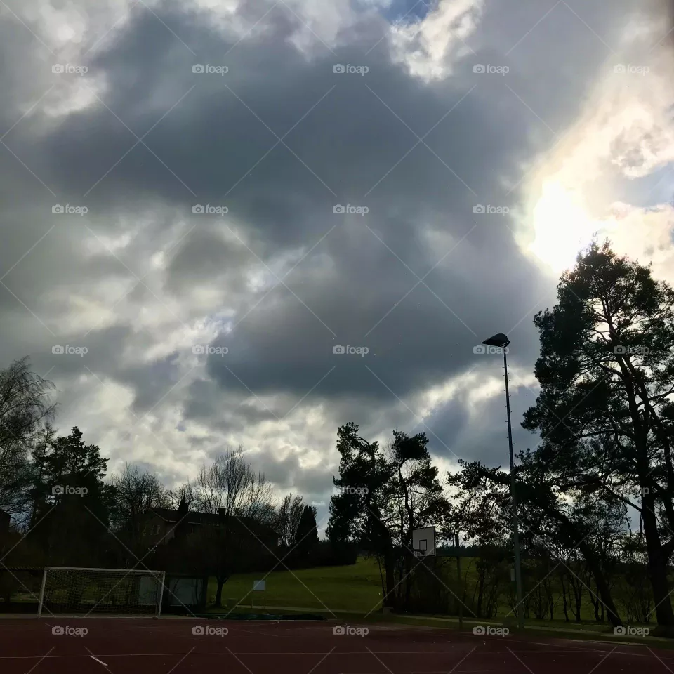 Sky clouds sunshine