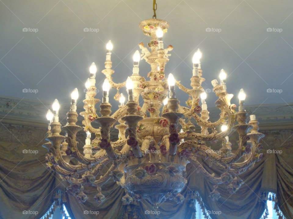 ornate Porcelain chandelier