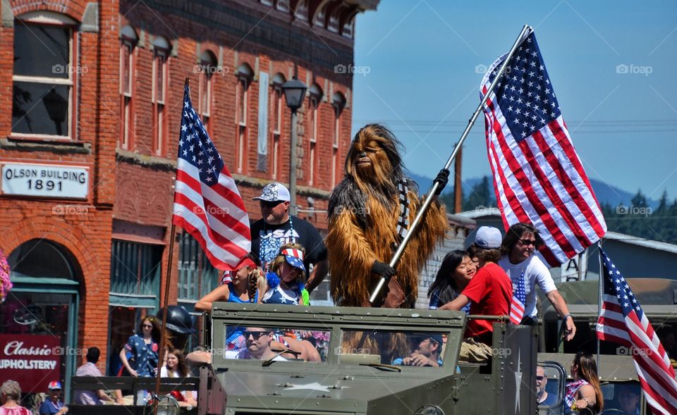 Chewbacca in 4th of July Parade 