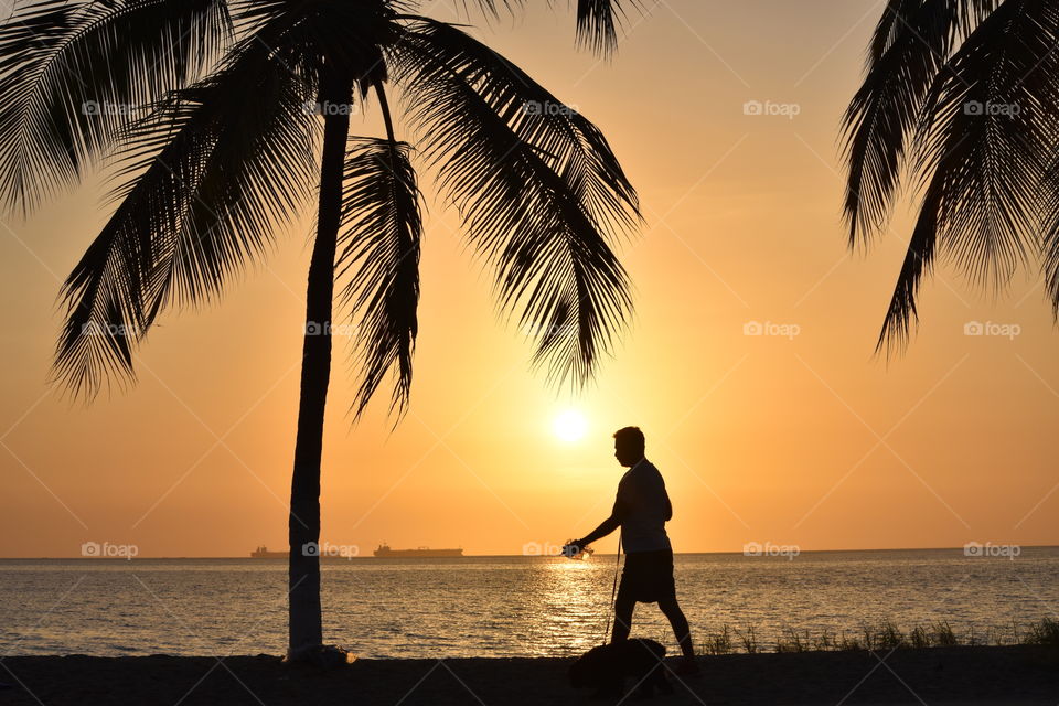 People having fun at the beach 