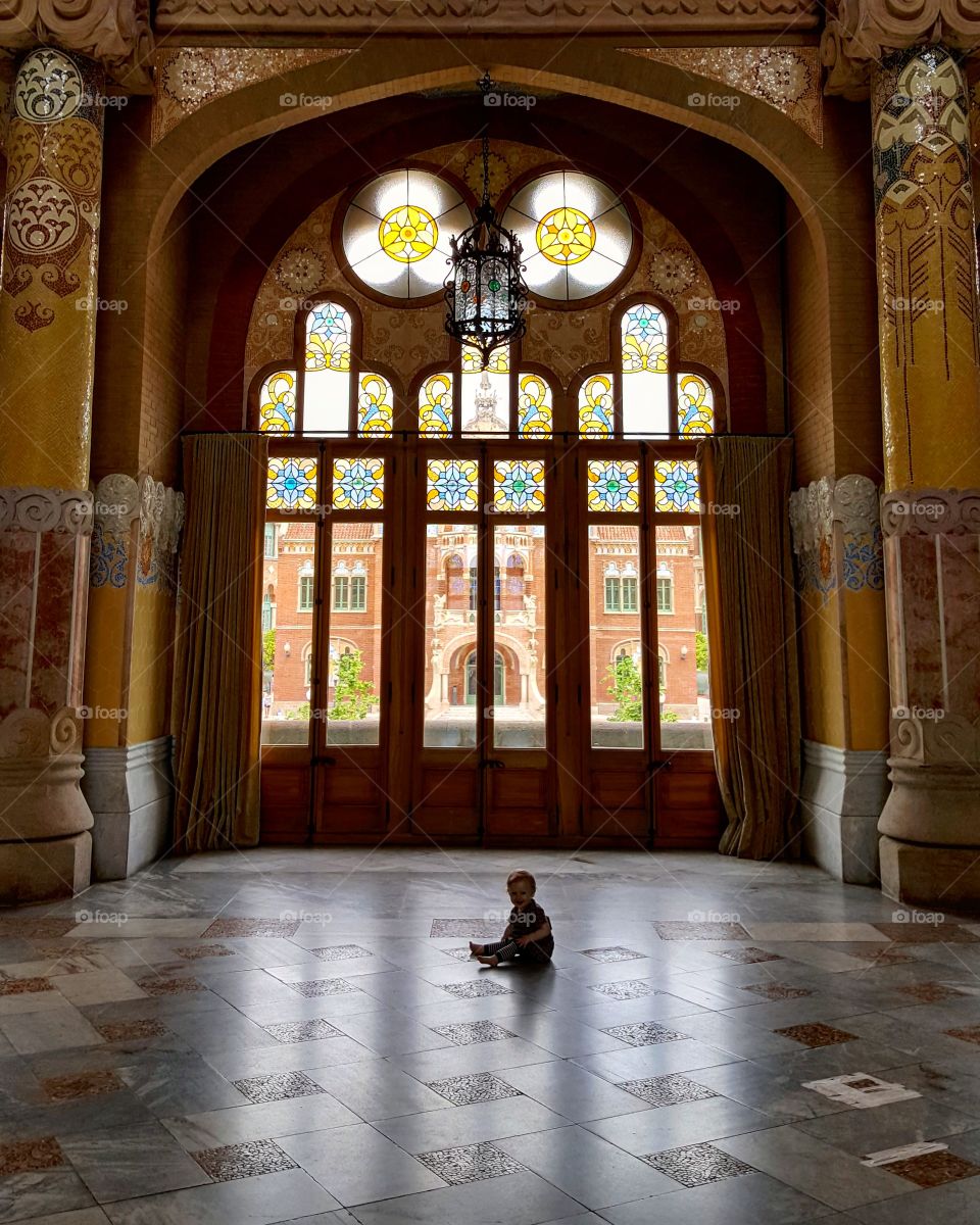 Sant Pau Barcelona and baby