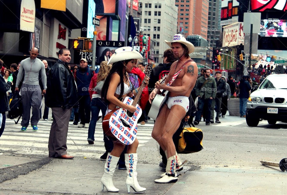 The Naked Cowboy at Times Square