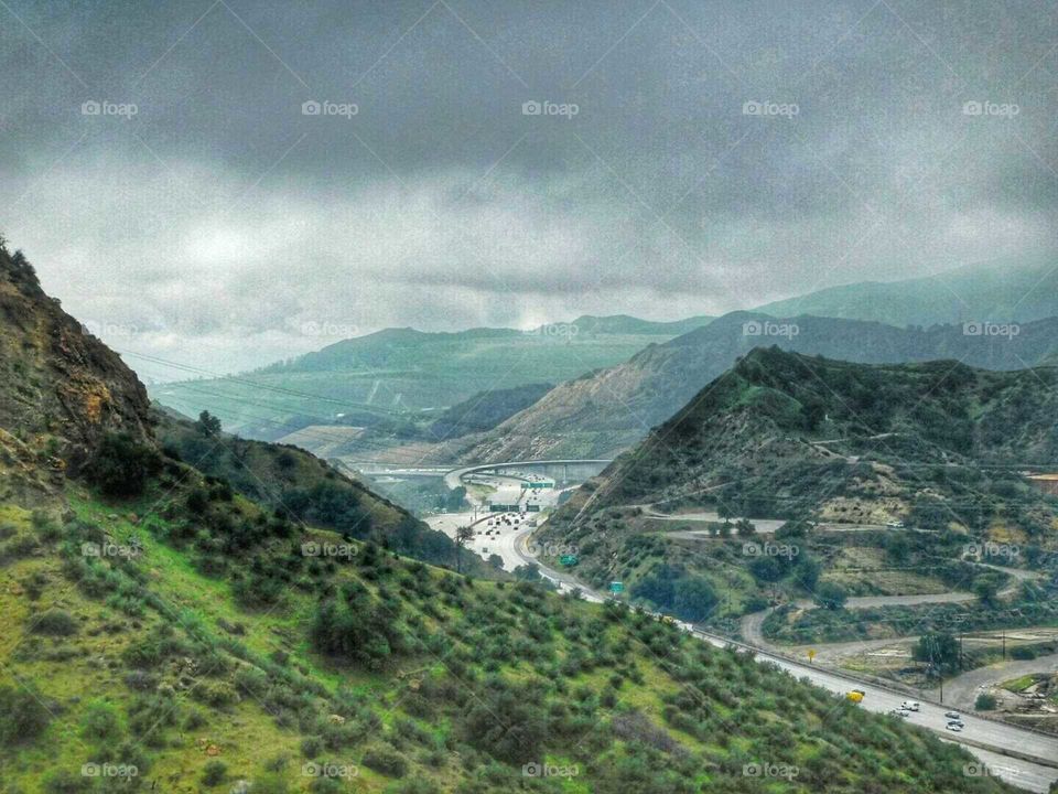 Walking along a city