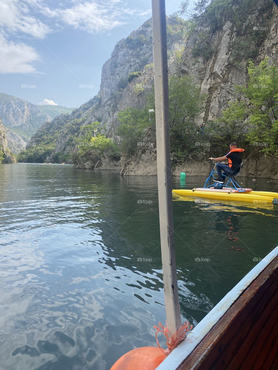 Boat in the wild biking