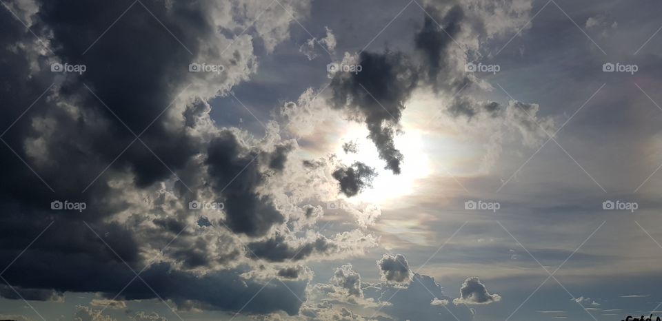 Clouds alternating sunshine
