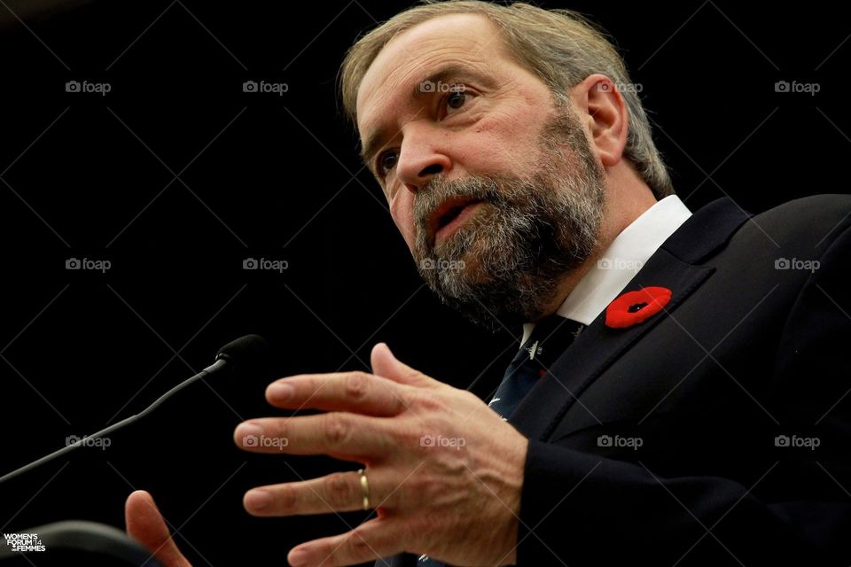 Thomas Mulcair. NDP and Canadian Official Opposition leader Thomas Mulcair during a speech in Ottawa