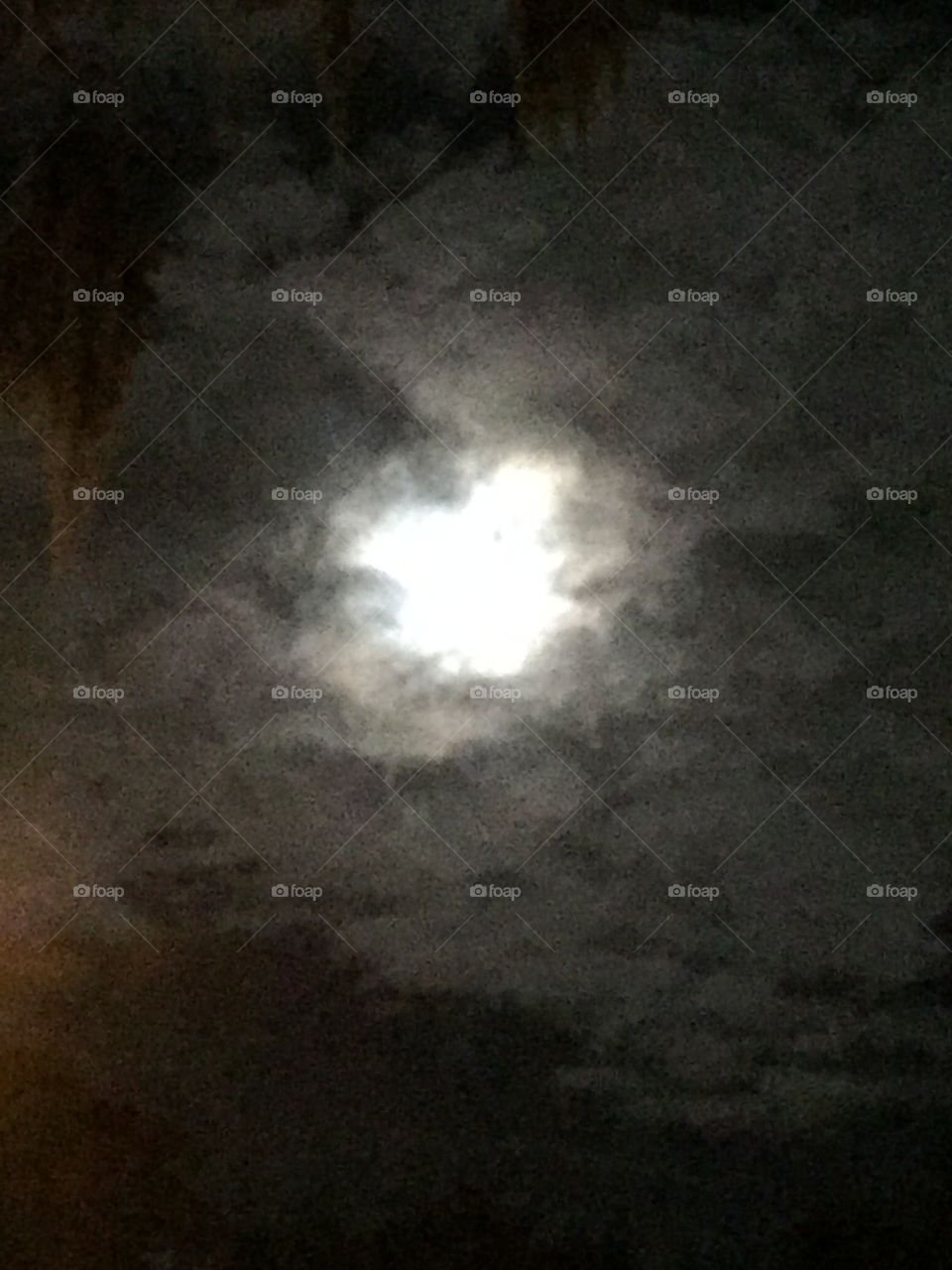 Moon peeking through 