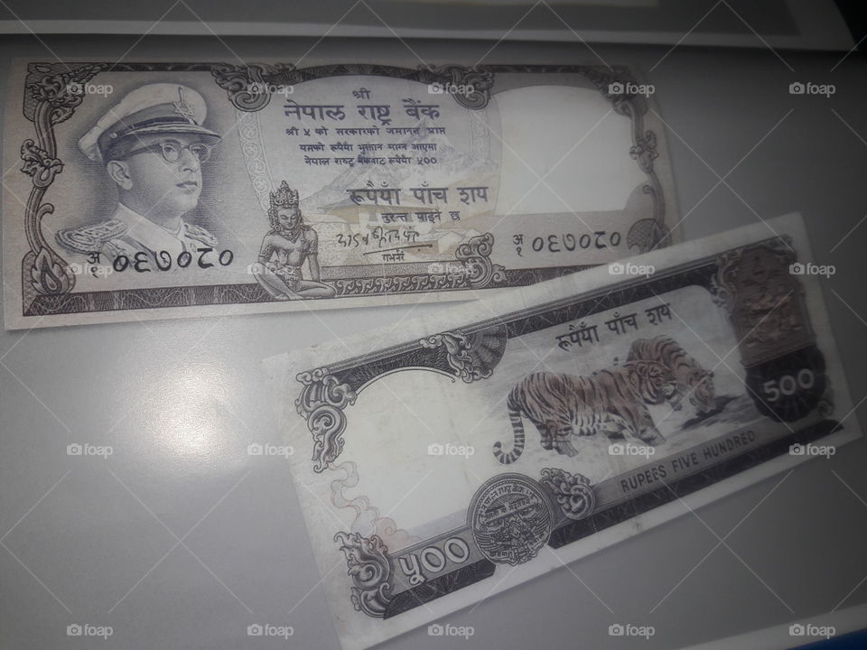 Old money of Nepal.