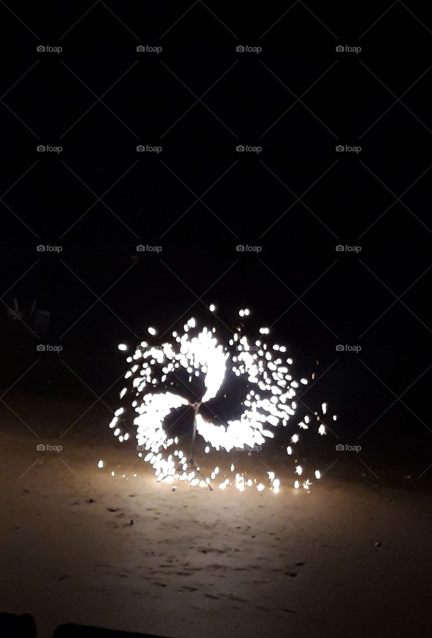 fireworks on the beach of Villerville