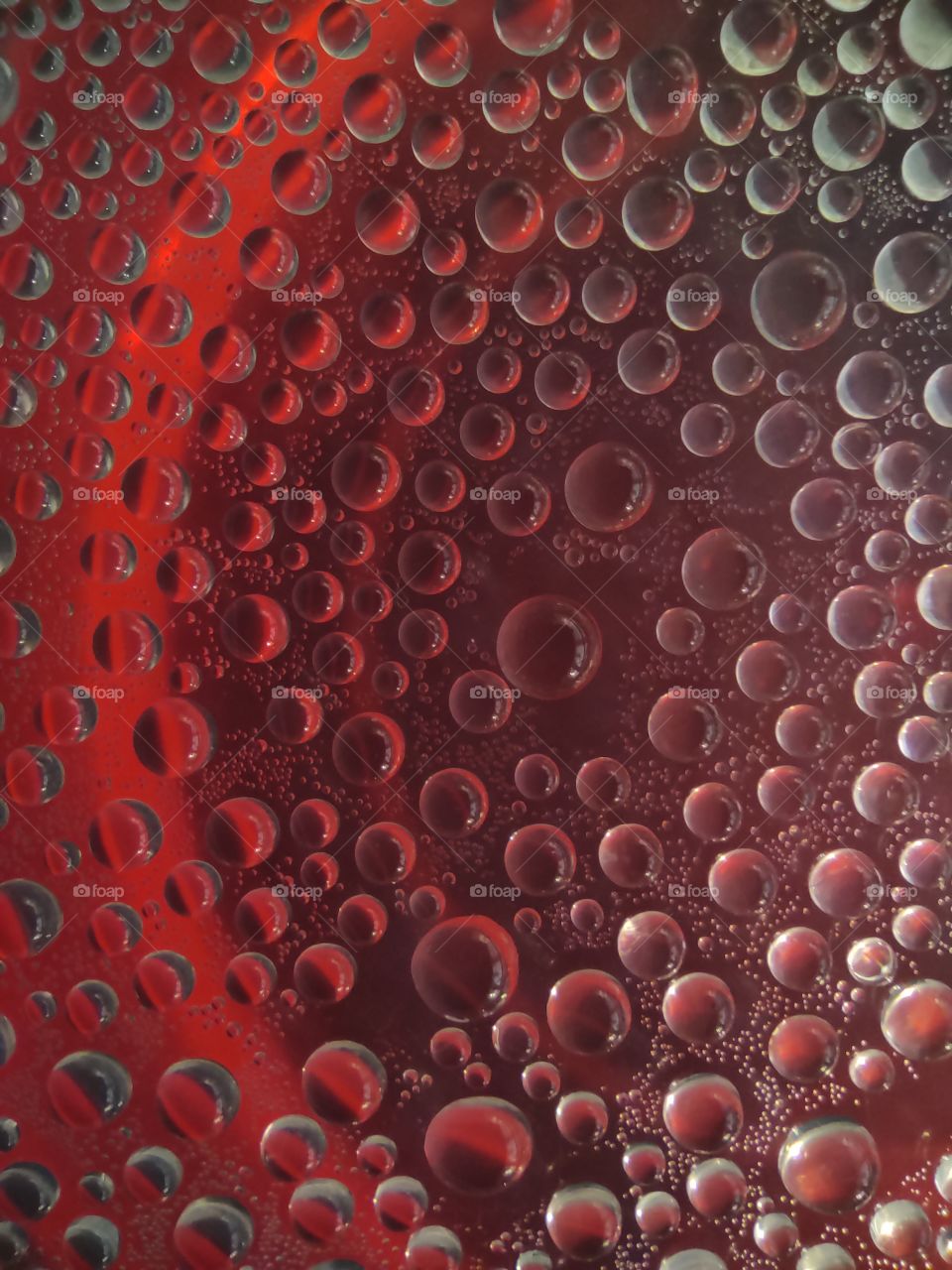 Condensation drops on the surface close-up