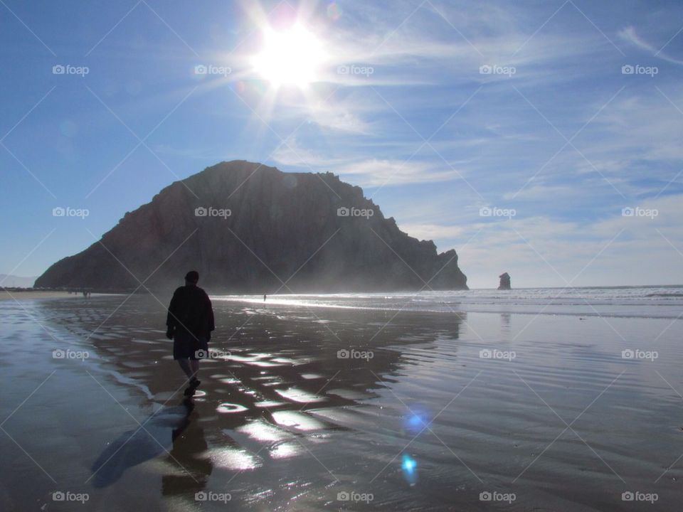 Stroll in' on the beach by the bay