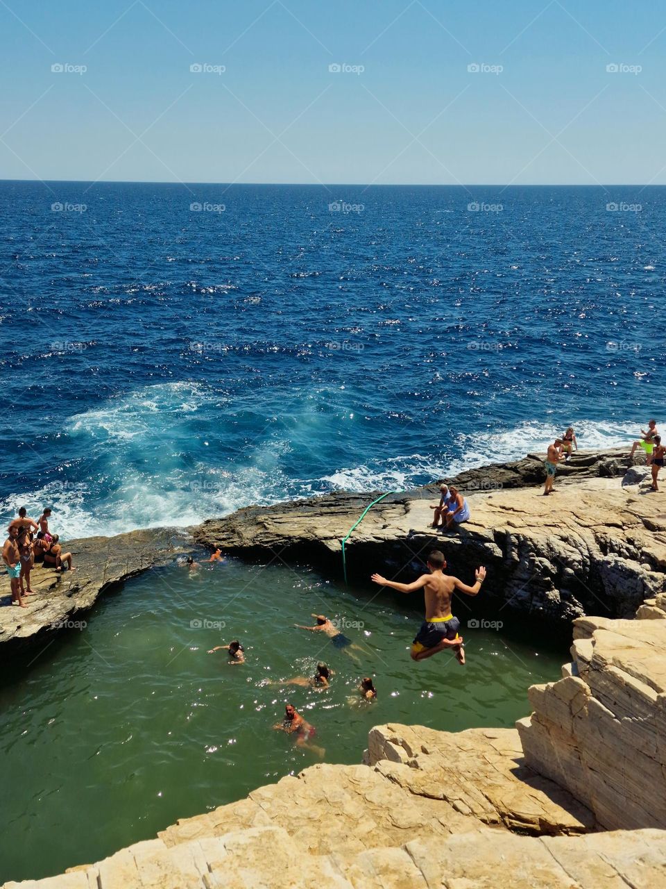 the Giola natural pool or the mermaid pool on the island of Thassos