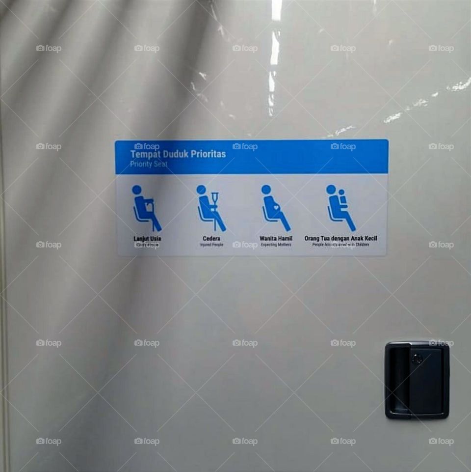 Regulation sign on MRT...