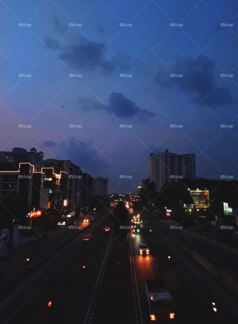 Post Sunset view from a bridge