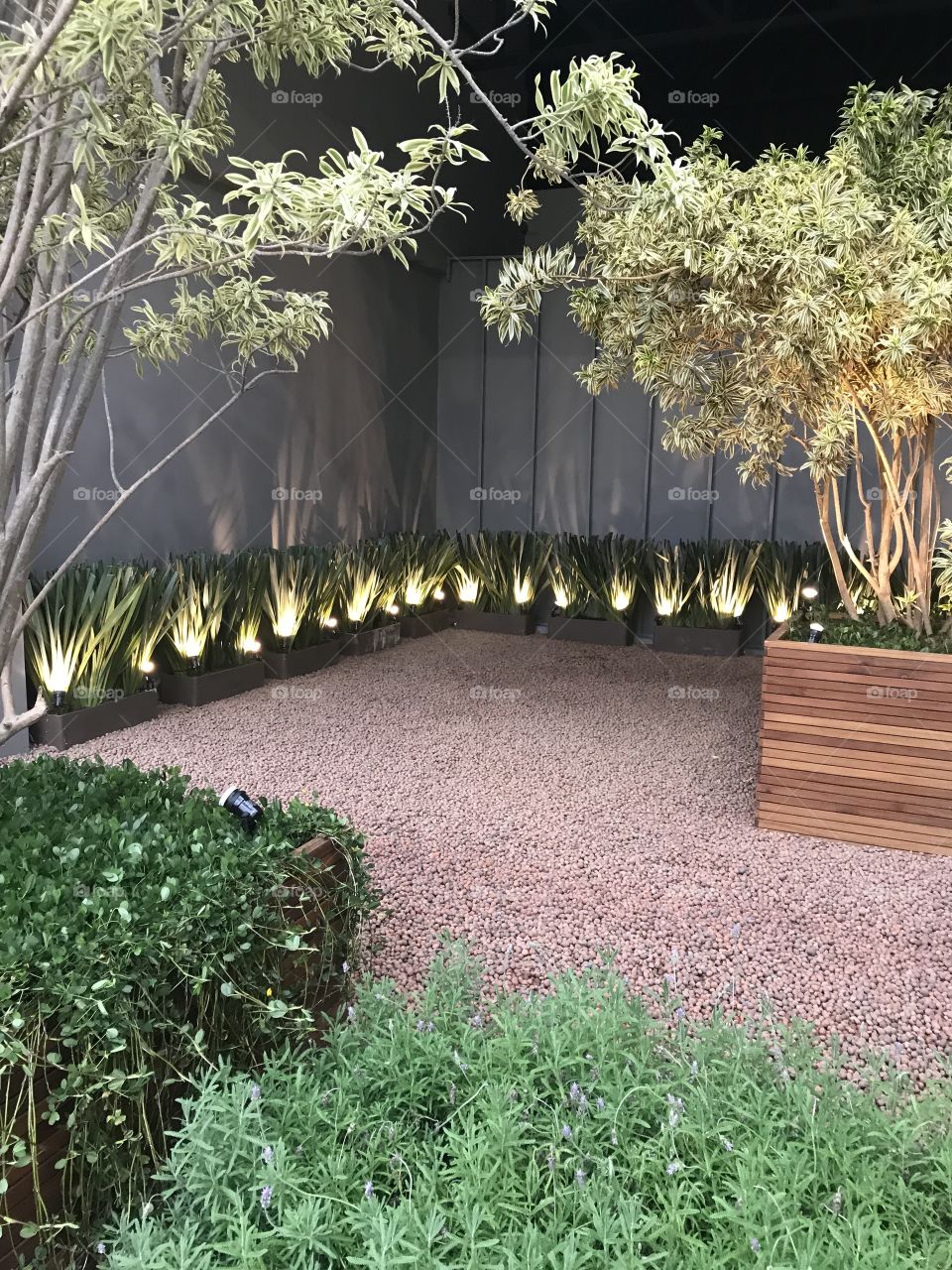 Light decorated plant inside the shopping