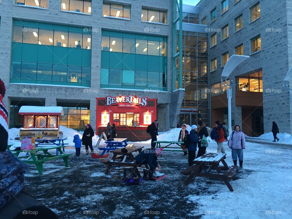 Beavertails outside of City Hall in downtown Ottawa at Winterlude.