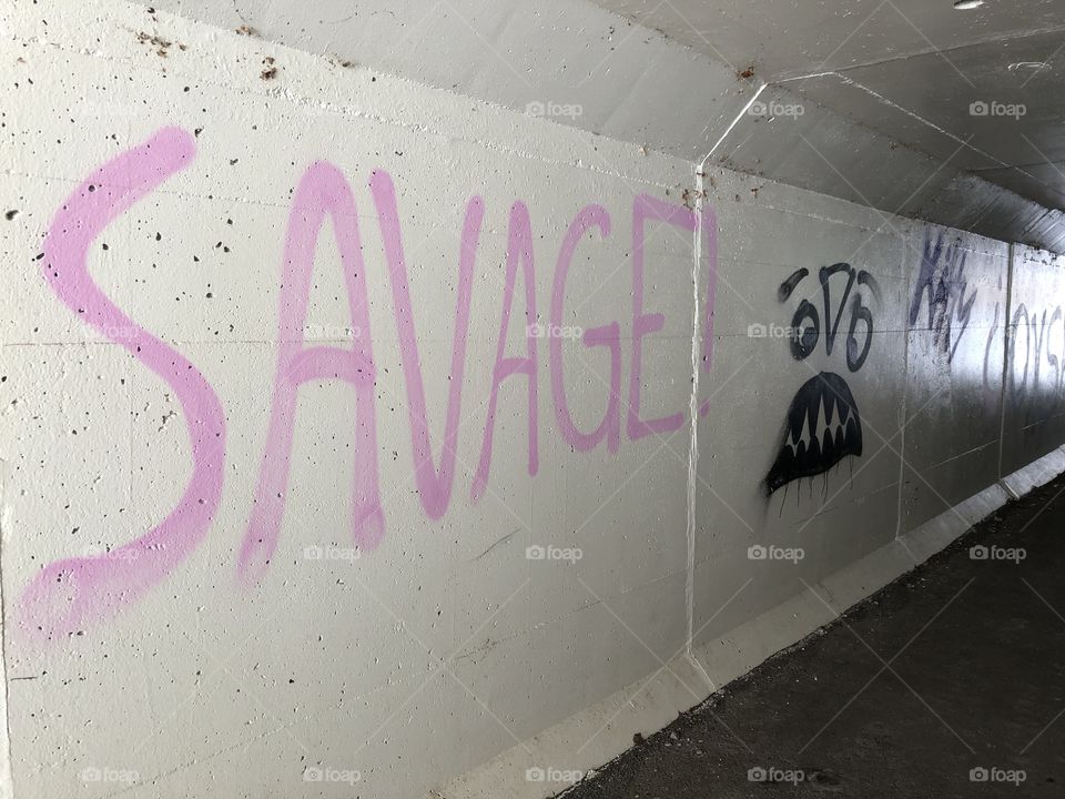 Bike Tunnel with Graffiti - SAVAGE!