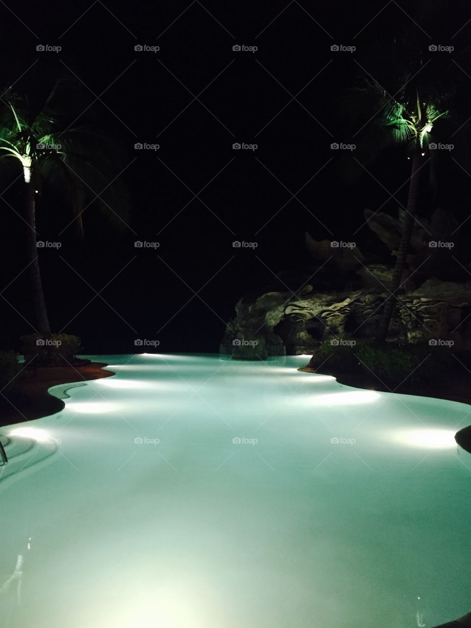 Pool at night
