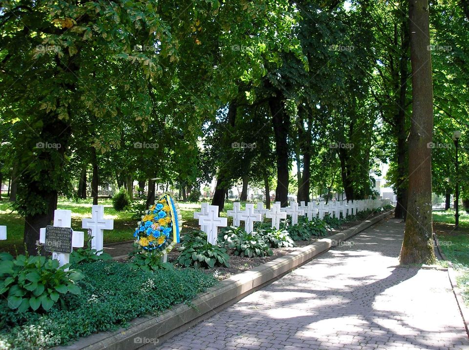 Alley of fame of perished soldiers