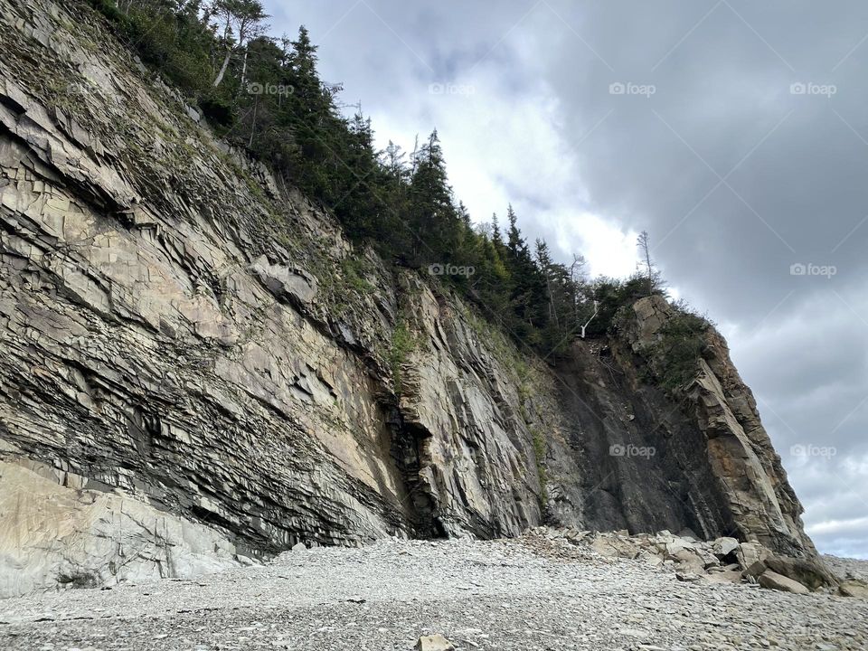 Cliffs, Cape Enrage, New Brunswick, Canada. 
