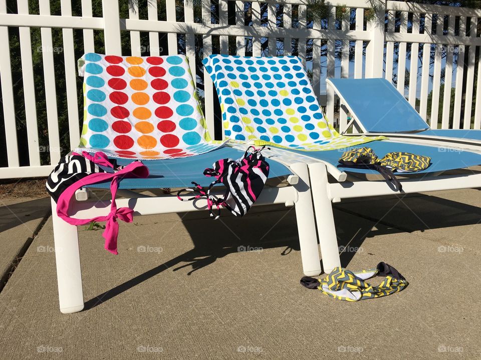 Stripping at the pool