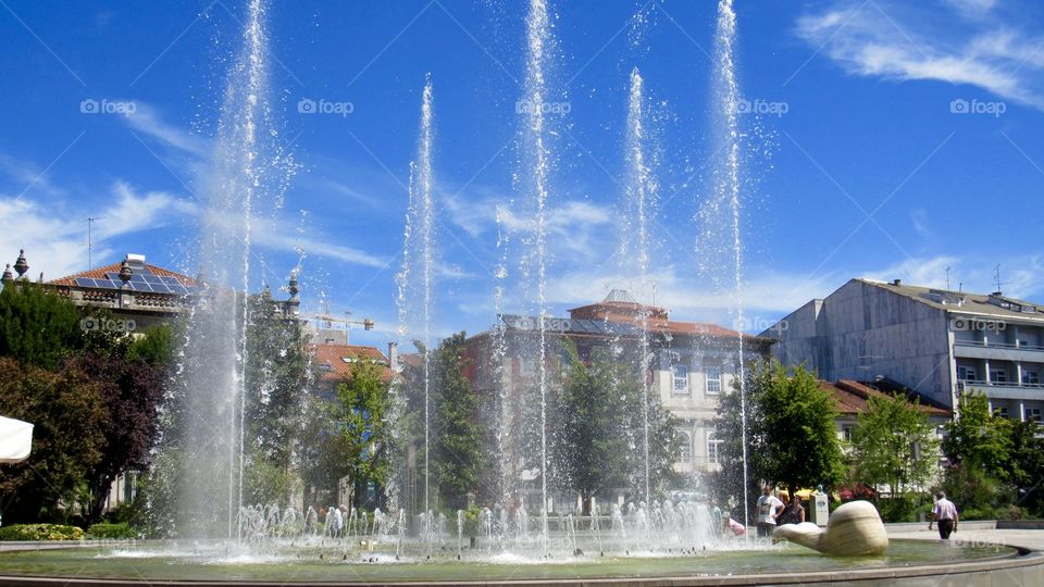 Fountain in the city of Braga, Portugal
