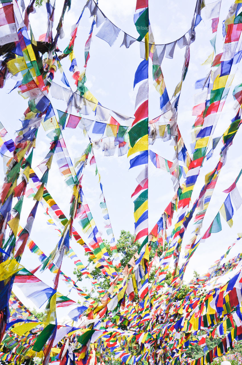 Prayer Flags flying high in Nepal