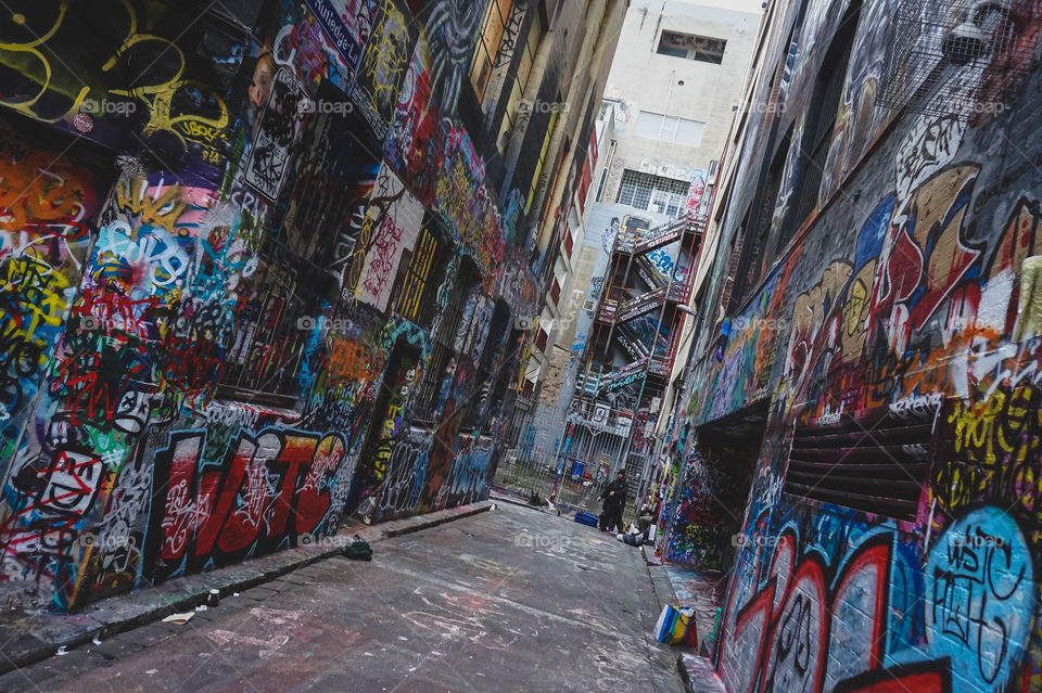 Hosier Lane in Melbourne, Australia 