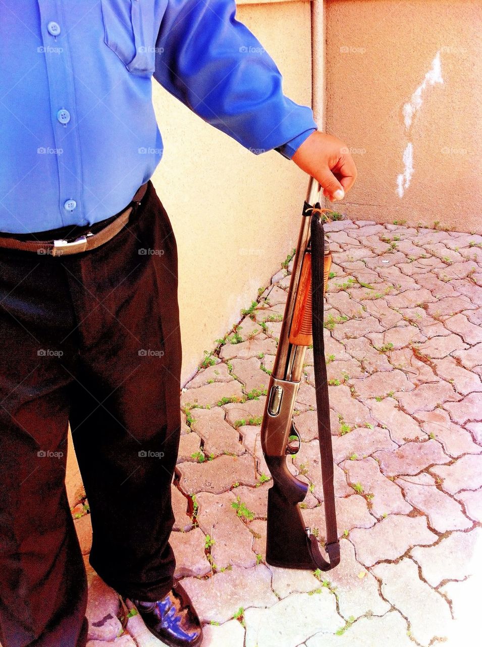 Security Guard with gun