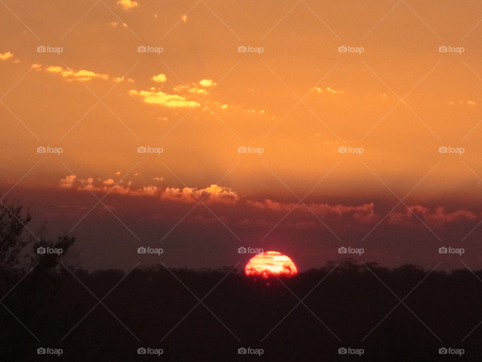 Intense sunset due to fires in Outback Australia