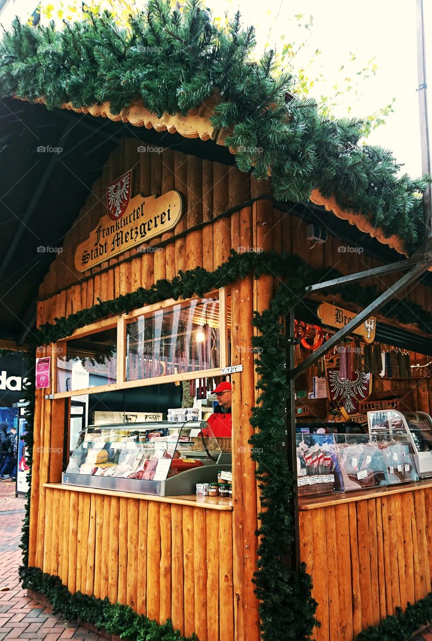 German log cabin shop