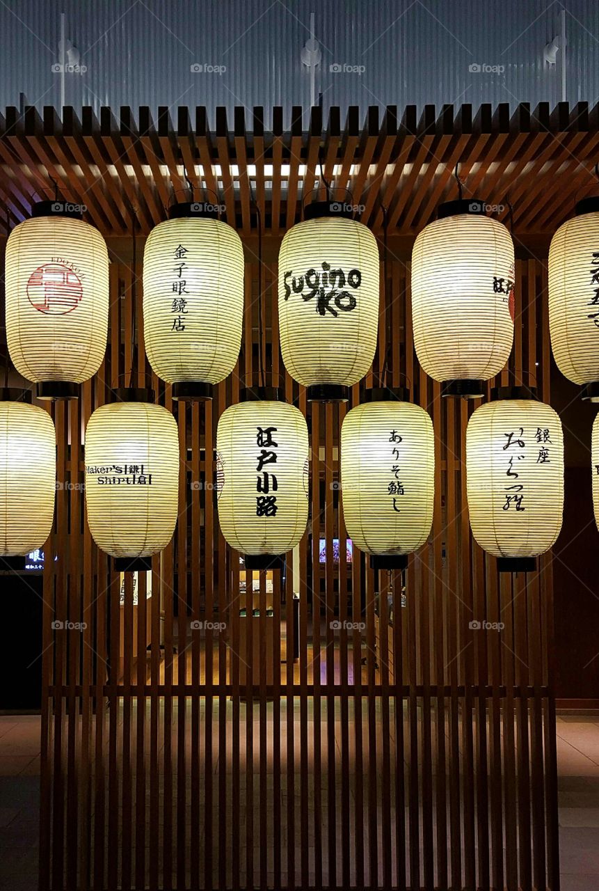 Traditional Japanese lanterns...