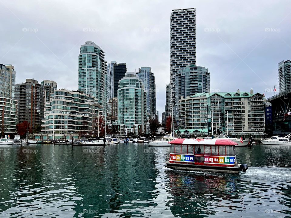 View of Downtown Vancouver from Granville Island in Vancouver British Columbia
