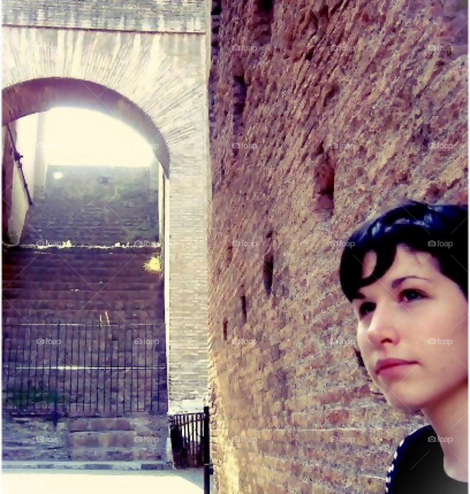 Girl in the Colosseum