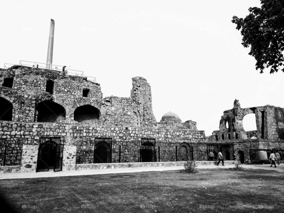ancient history of India .. Feroz Shah Kotla fort Delhi , India