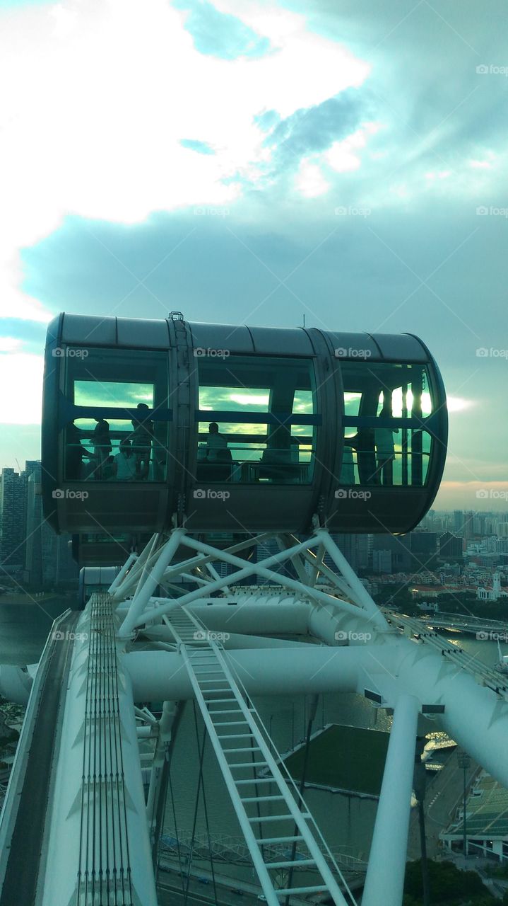 cabin of Singapore Flyer.