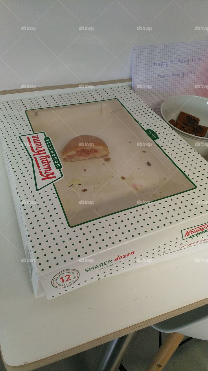 Krispy Kreme empty box