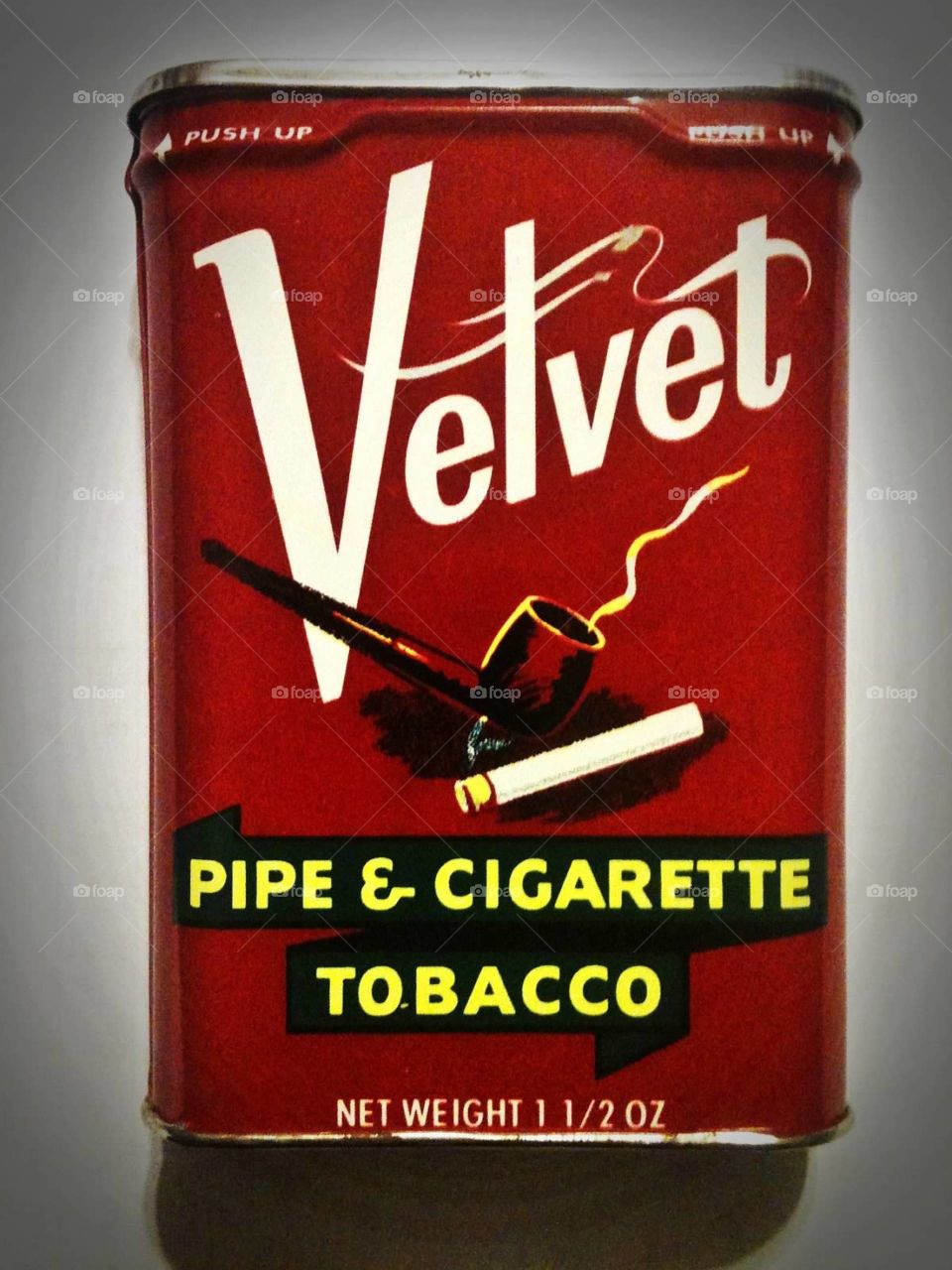 Vintage Velvet Tobacco Tin