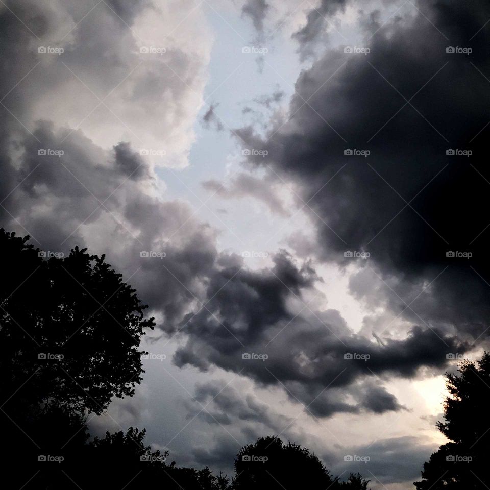 storm clouds moving through
