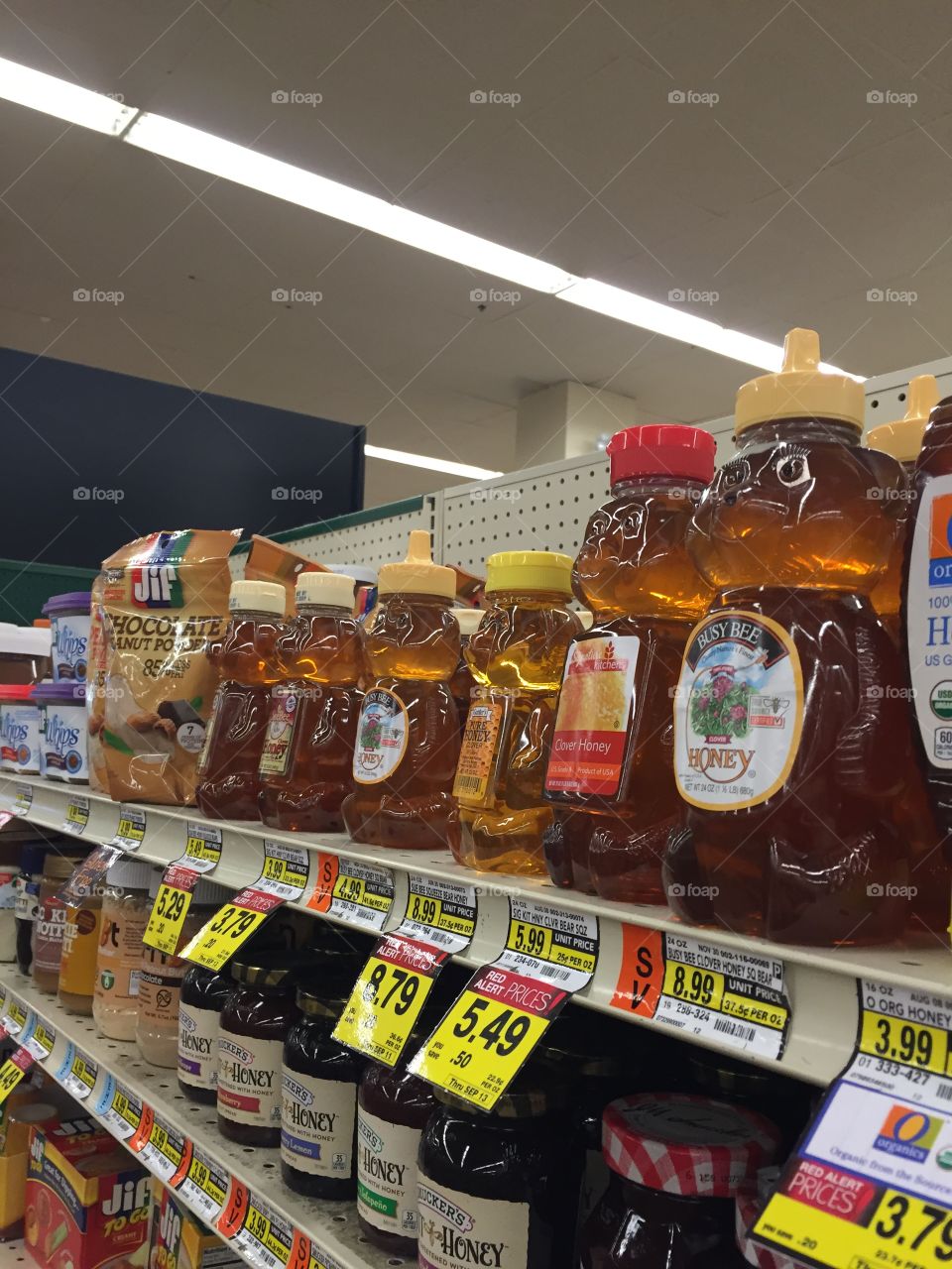 Honey on shelf