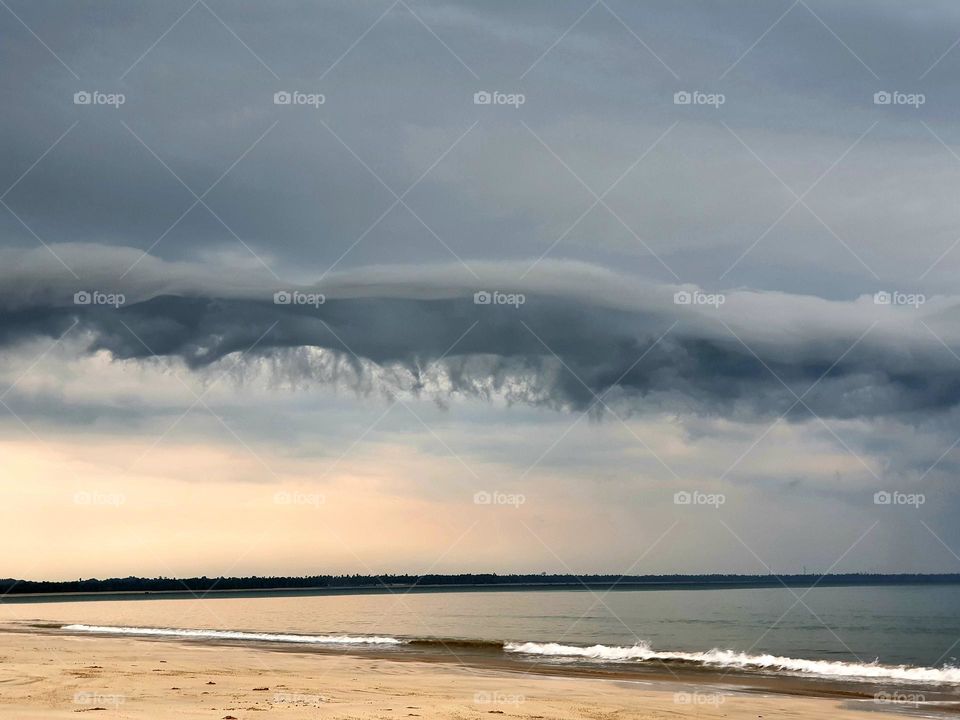 Angry clouds at beach