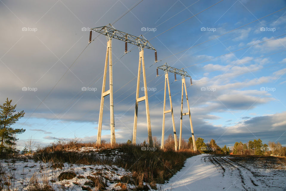 Power lines. 