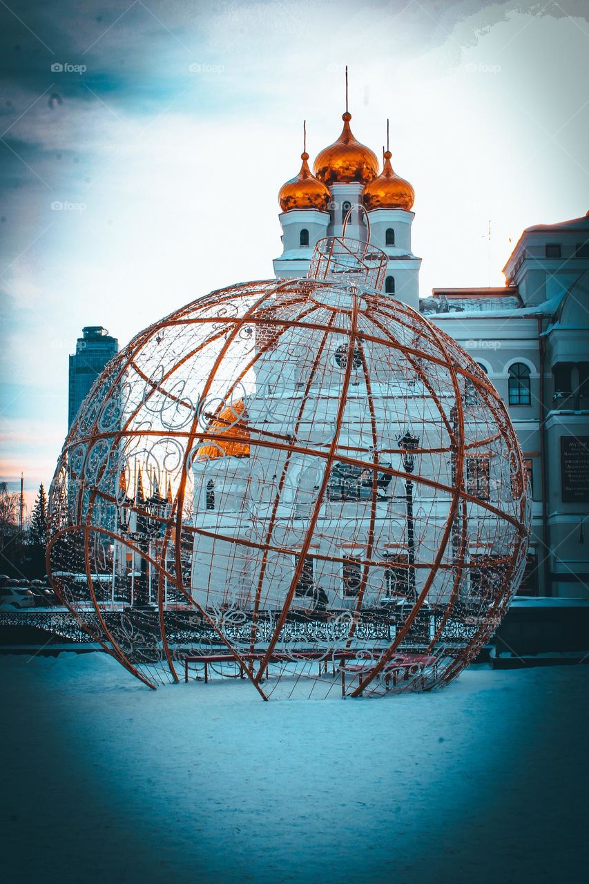 Ball near the church