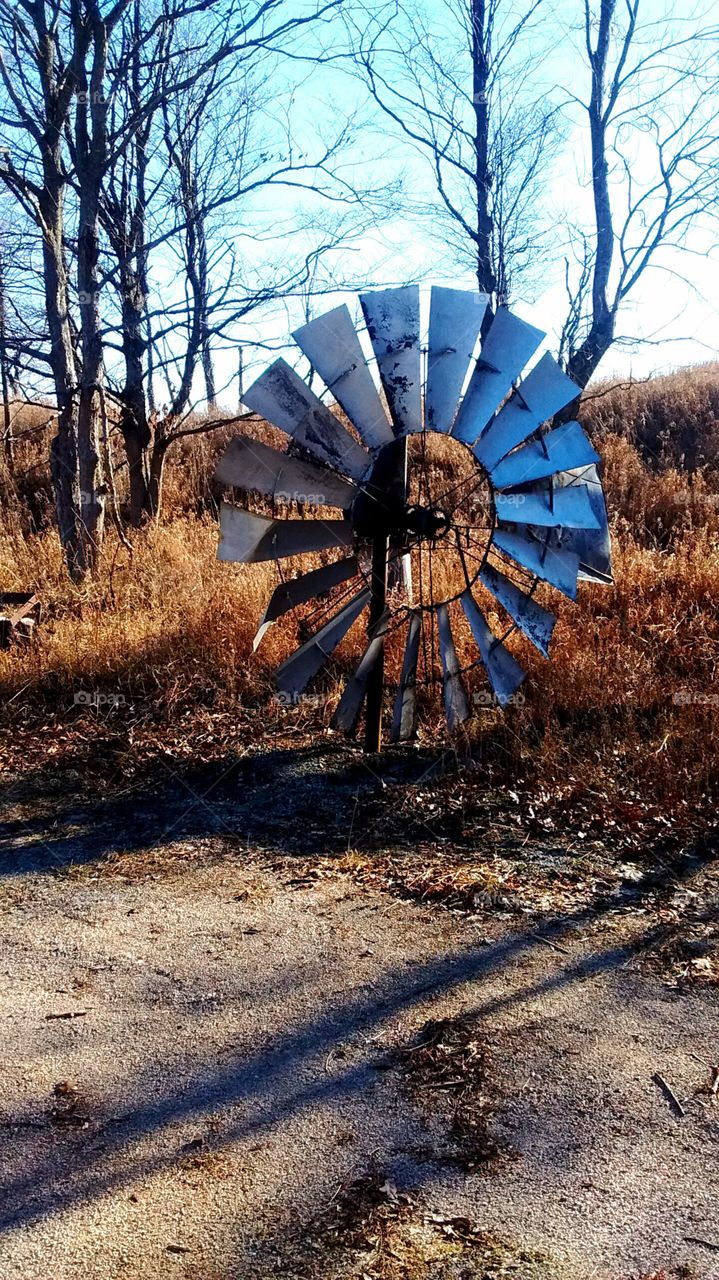 Antique Metal Windmill