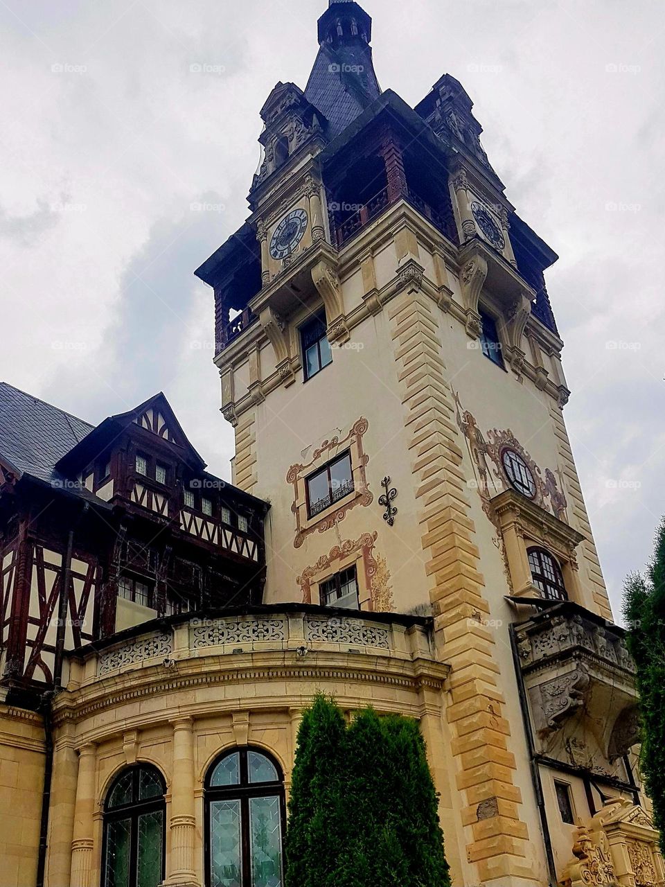 the Peles castle in Sinaia