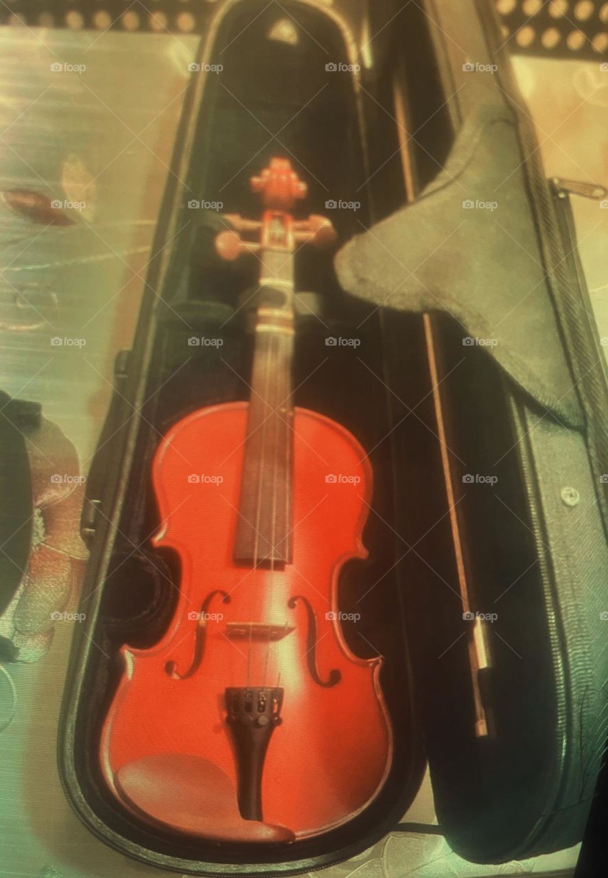 Photograph of a violin