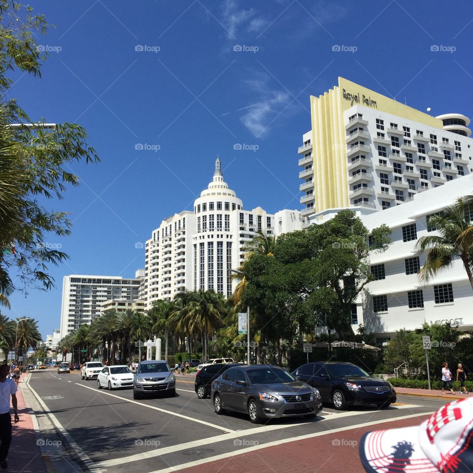 Collins Avenue SoBe. Miami Beach Collins Avenue 14th street corner